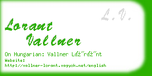 lorant vallner business card